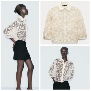 Zara Raised Floral Top